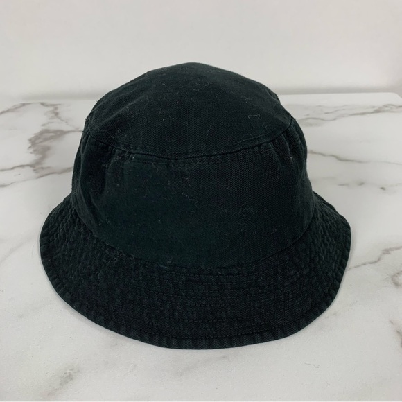 Urban Outfitters Black Cotton Retro Y2K Bucket Hat - Picture 3 of 4